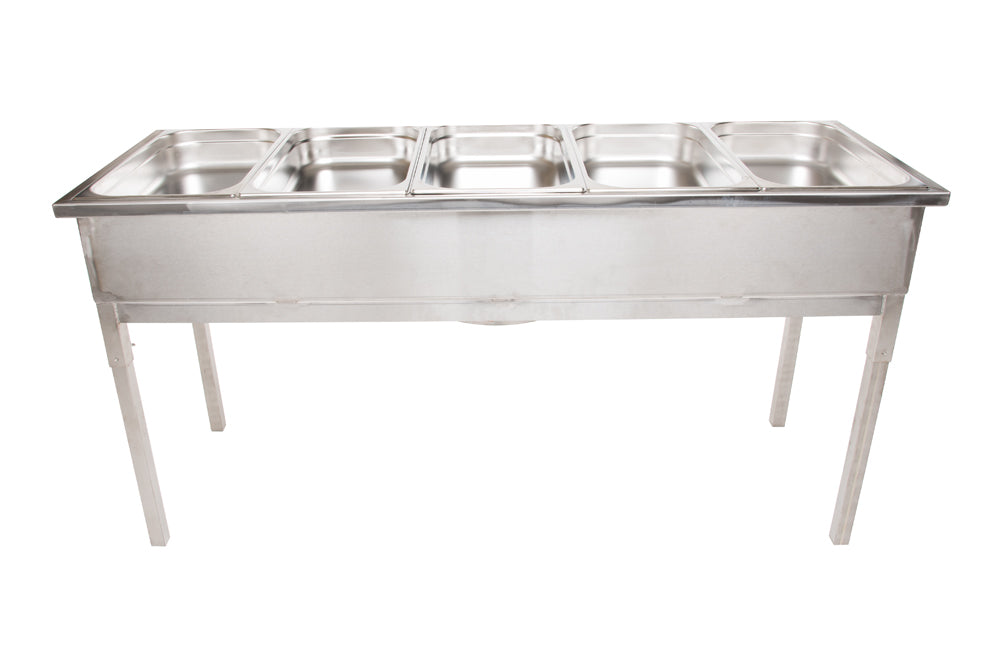 GrillSymbol Gastronomic Chafer XL (Hot Table) (for 5 pcs 1/1 GN, incl 7 KW gas burner (Size 170 x 55 x 85 cm)