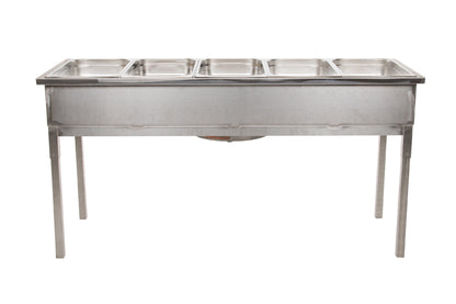 GrillSymbol Gastronomic Chafer XL (Hot Table) (for 5 pcs 1/1 GN, incl 7 KW gas burner (Size 170 x 55 x 85 cm)