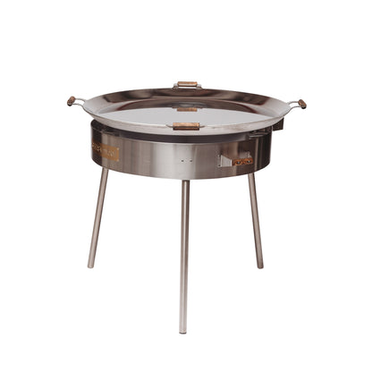 GrillSymbol Paella Cooking Set PRO-960 inox, ø 96 cm (pan 5 mm stainless ø 96, gas burner ø 60 cm)