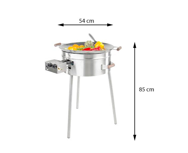 GrillSymbol Wok Burner Set PRO-545, ø 54 cm (wok pan ø 54 cm, gas burner ø 40 cm)