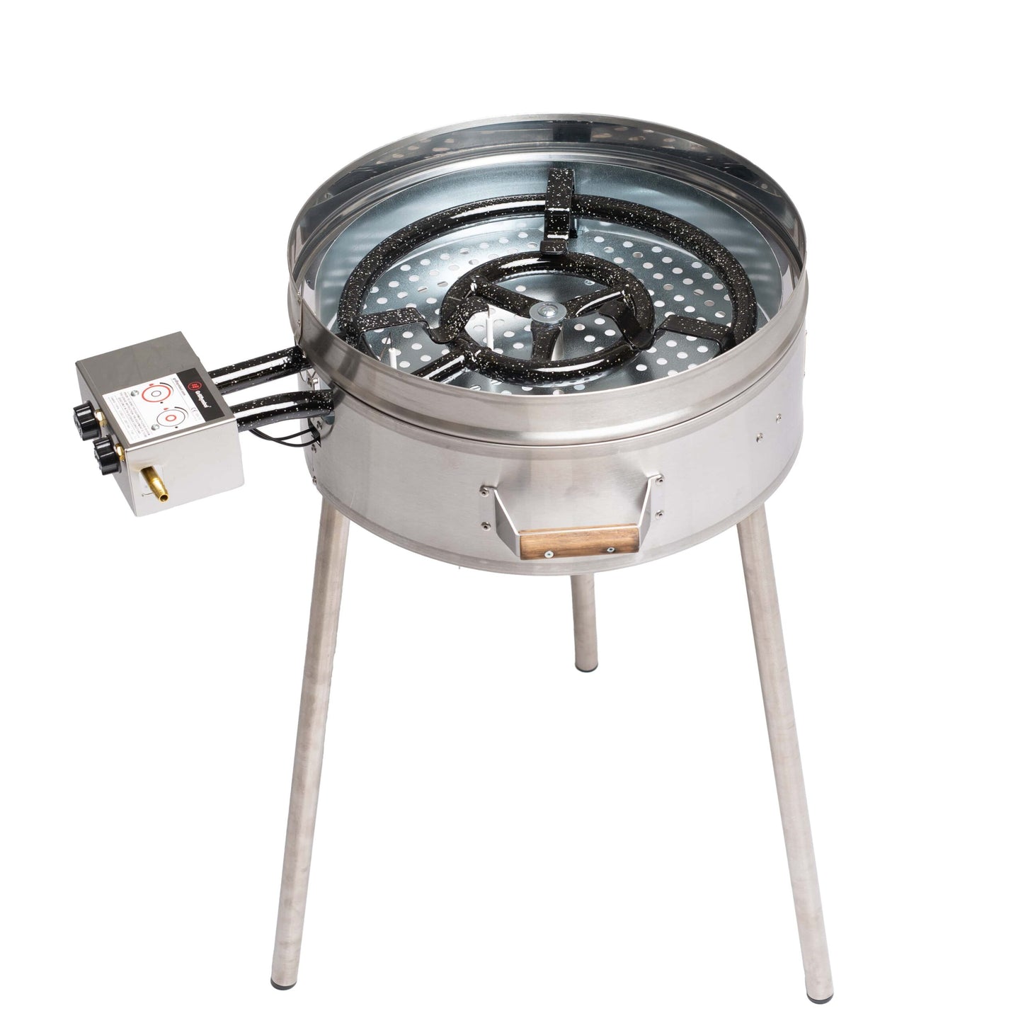 GrillSymbol Cataplana Set PRO-545 inox CAT (gas burner, windshield, legs, pan + lid)