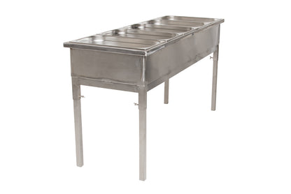 GrillSymbol Gastronomic Chafer XL (Hot Table) (for 5 pcs 1/1 GN, incl 7 KW gas burner (Size 170 x 55 x 85 cm)