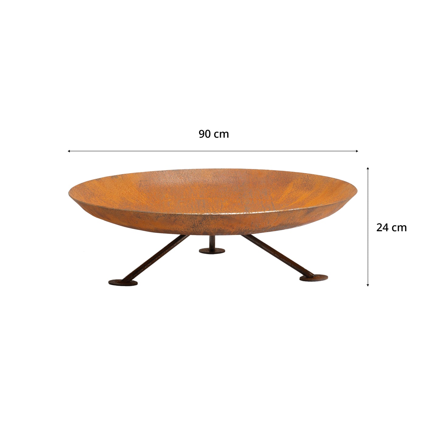 GrillSymbol Corten Steel Fire Pit Alta XL, ø 90 cm