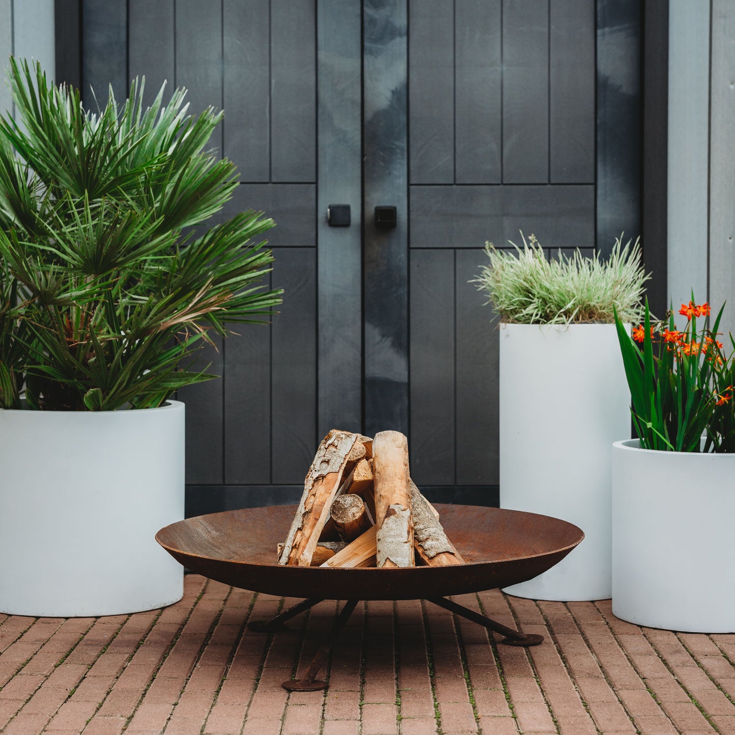 GrillSymbol Corten Steel Fire Pit Alta XL, ø 90 cm