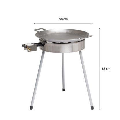 GrillSymbol Paella Cooking Set Basic-580, ø 58 cm (pan ø 58 cm, gas burner ø 40 cm)