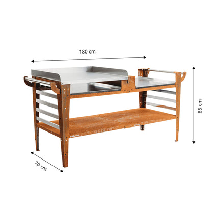 GrillSymbol Side Table for Pizza Oven Baso-XL