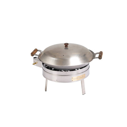 GrillSymbol Wok Burner Set PRO-450 inox, ø 45 cm (wok pan ø 45 cm, gas burner ø 30 cm)