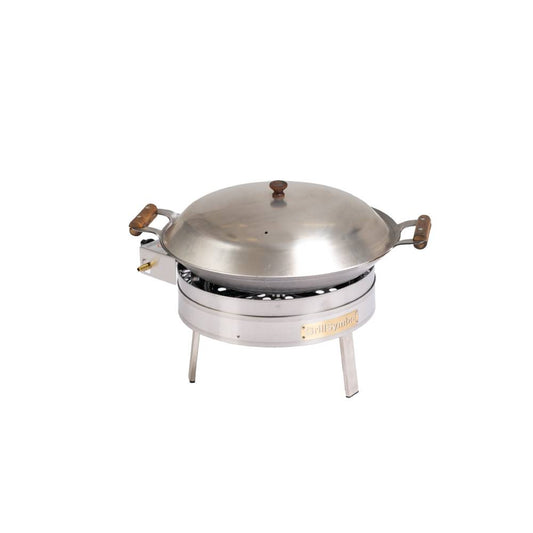 GrillSymbol Wok Burner Set PRO-450 inox, ø 45 cm (wok pan ø 45 cm, gas burner ø 30 cm)