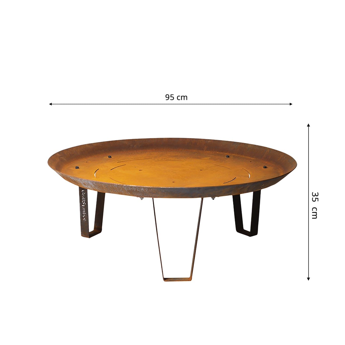 GrillSymbol Corten Steel Fire Pit Elegante XL, ø 95 cm