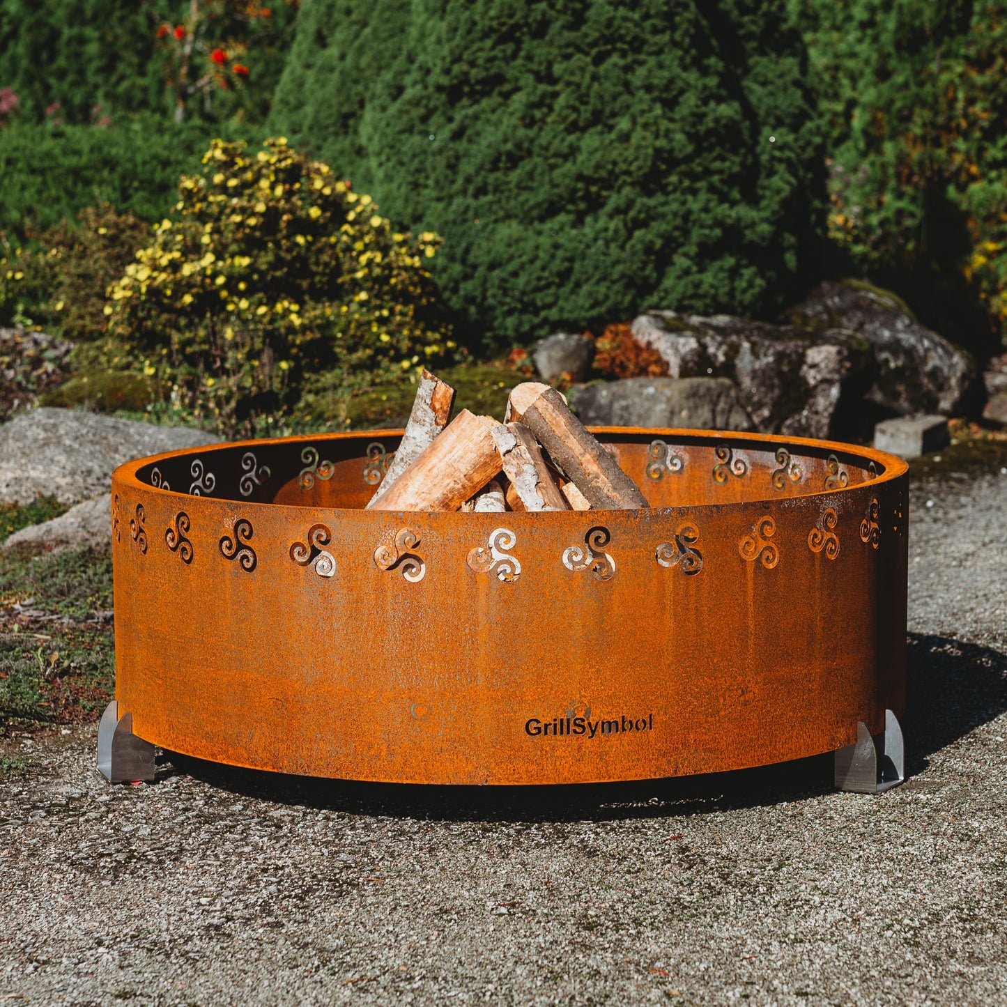 GrillSymbol Corten Steel Fire Pit Legend, ø 116 cm