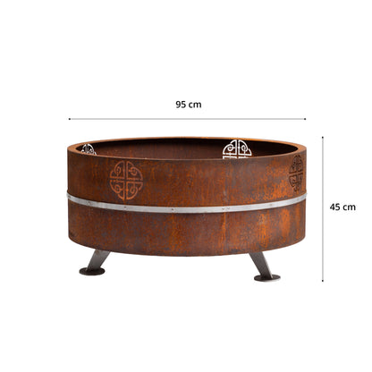 GrillSymbol Corten Steel Fire Pit Lucas, ø 95 cm