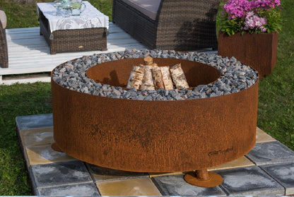 GrillSymbol Corten Steel Fire Pit Luna, ø 119 cm