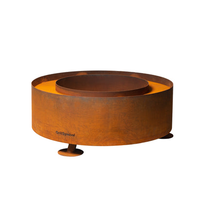 GrillSymbol Corten Steel Fire Pit Luna, ø 119 cm