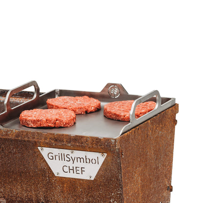 GrillSymbol Plancha Inox 28 x 35 cm