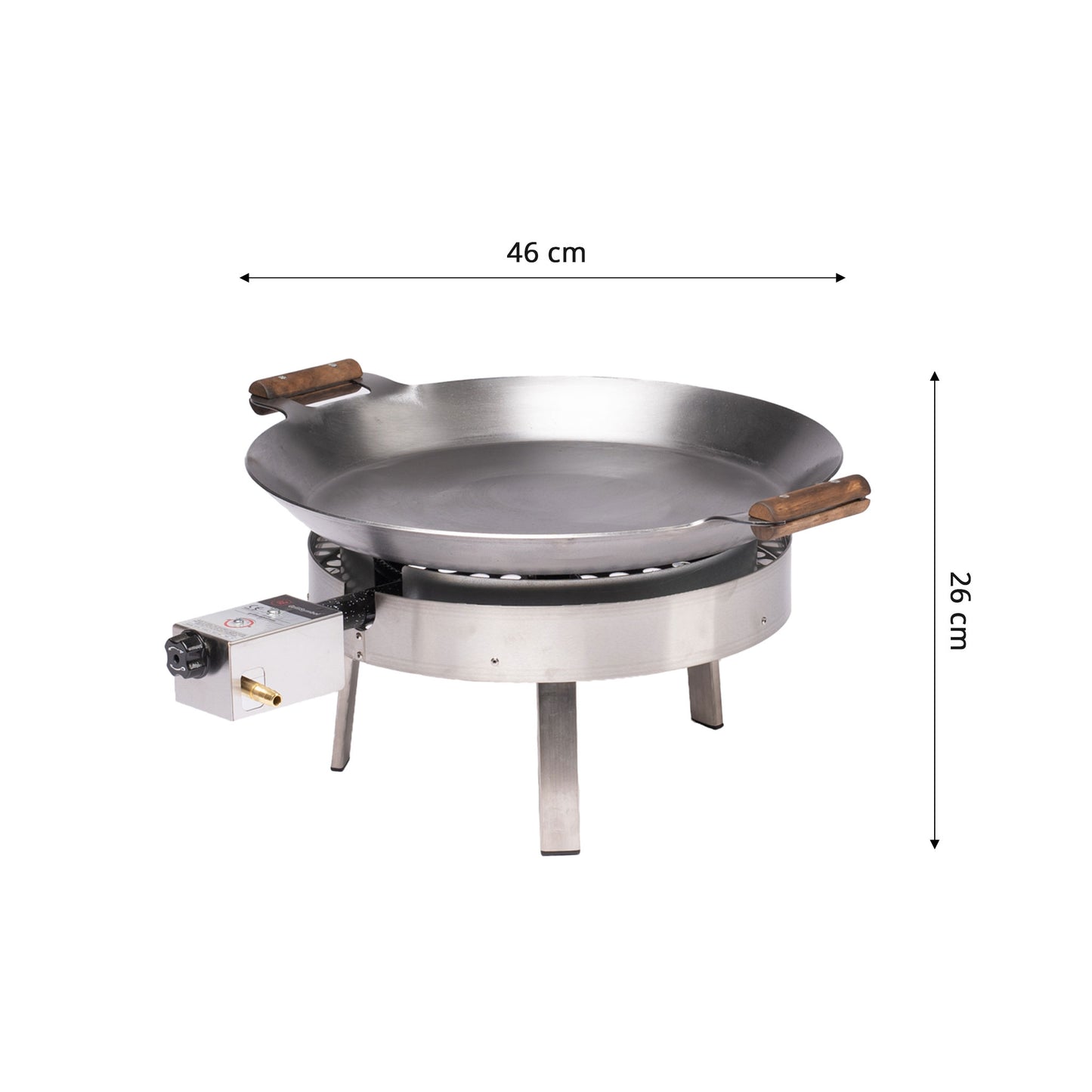 GrillSymbol Paella Cooking Set PRO-460 inox, ø 46 cm