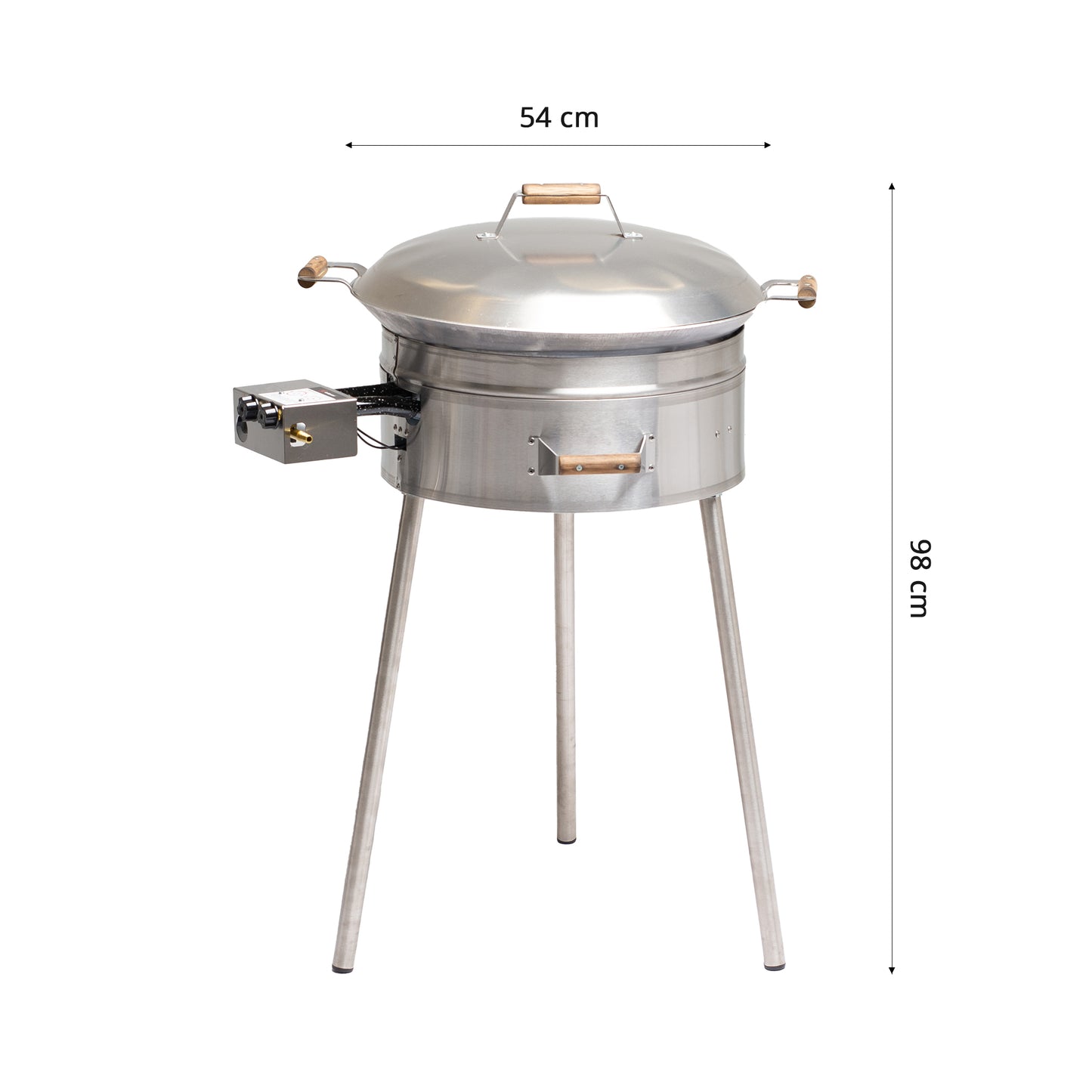 GrillSymbol Cataplana Set PRO-545 CAT (gas burner, windshield, legs, pan + lid)