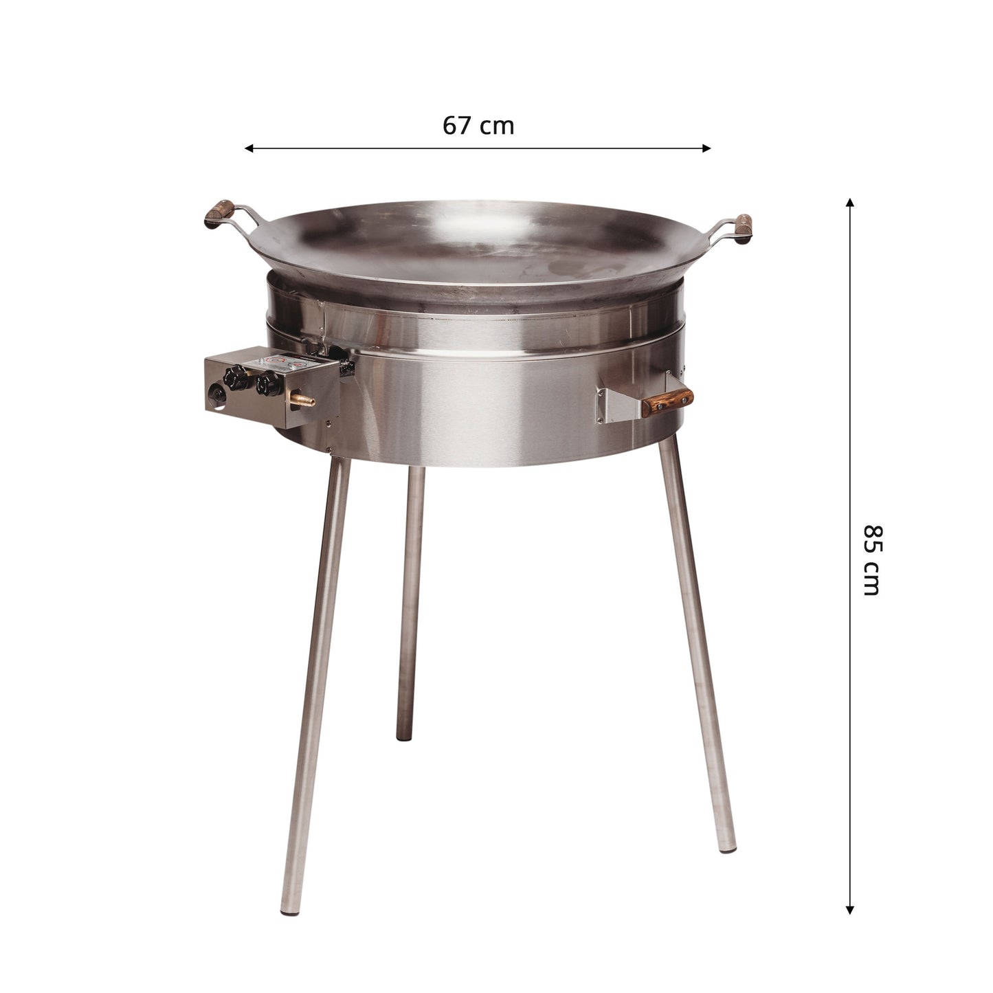 GrillSymbol Wok Burner Set PRO-675, ø 67 cm (wok pan ø 67 cm, gas burner ø 40 cm)