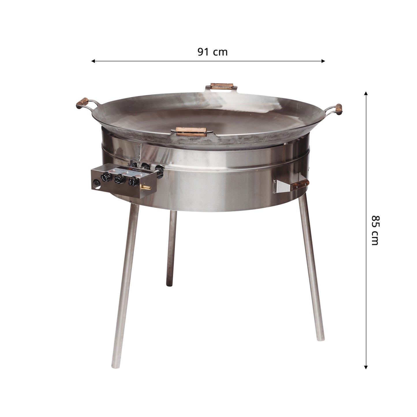 GrillSymbol Wok Burner Set PRO-915, ø 91 cm (wok pan ø 91 cm, gas burner ø 60 cm)