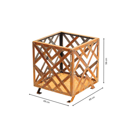 GrillSymbol Corten Steel Fire Pit Sverre (size 48x48x48 cm)