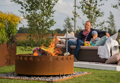 GrillSymbol Corten Steel Fire Pit Legend, ø 116 cm