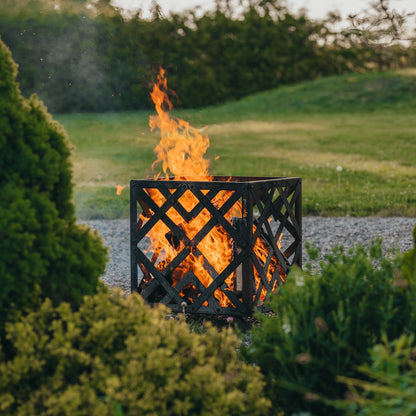 GrillSymbol Corten Steel Fire Pit Sverre (size 48x48x48 cm)