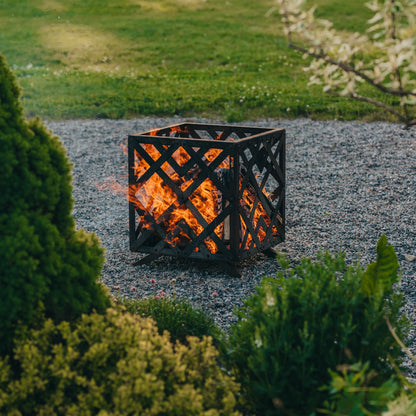 GrillSymbol Corten Steel Fire Pit Sverre (size 48x48x48 cm)