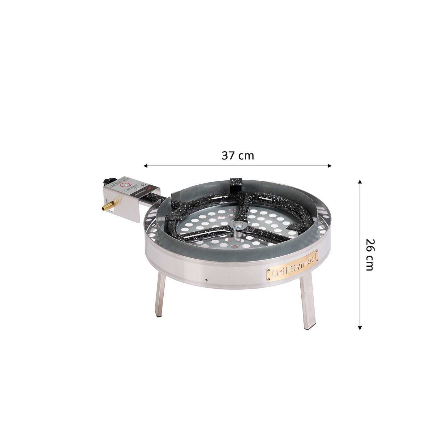 GrillSymbol Indoor and Outdoor Paella Gas Cooker TW-460    (gas burner ø 30 cm/6,5 kW)