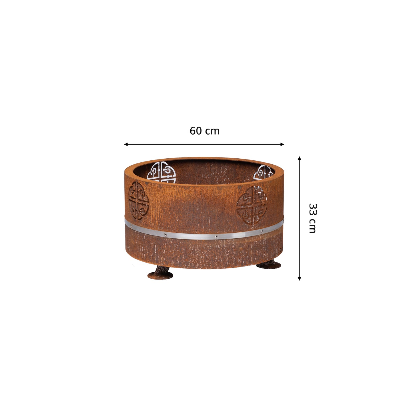 GrillSymbol Corten Steel Fire Pit Lucas Mini, ø 60 cm